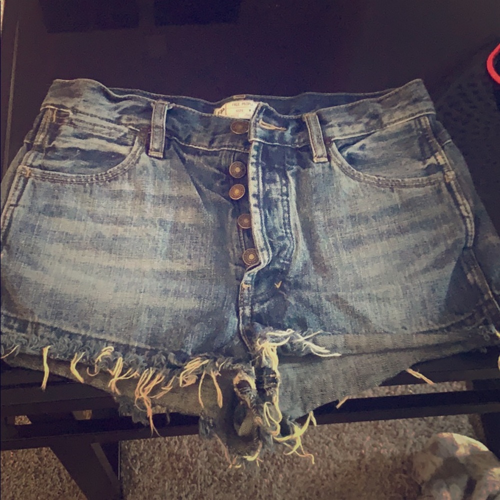 Free People Jean shorts